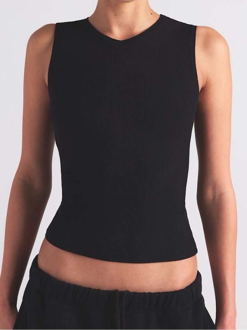 Skims Women’s S Soft Lounge V Neck Tank Black Read*